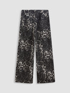Soraya | Wide Leg Leopard Denim Pants