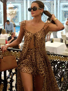 Tess | Leopard Split Set with Shorts