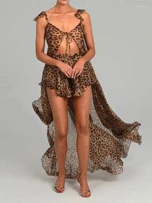 Tess | Leopard Split Set with Shorts