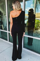 Zelorava | Asymmetrical Rhinestone Jumpsuit