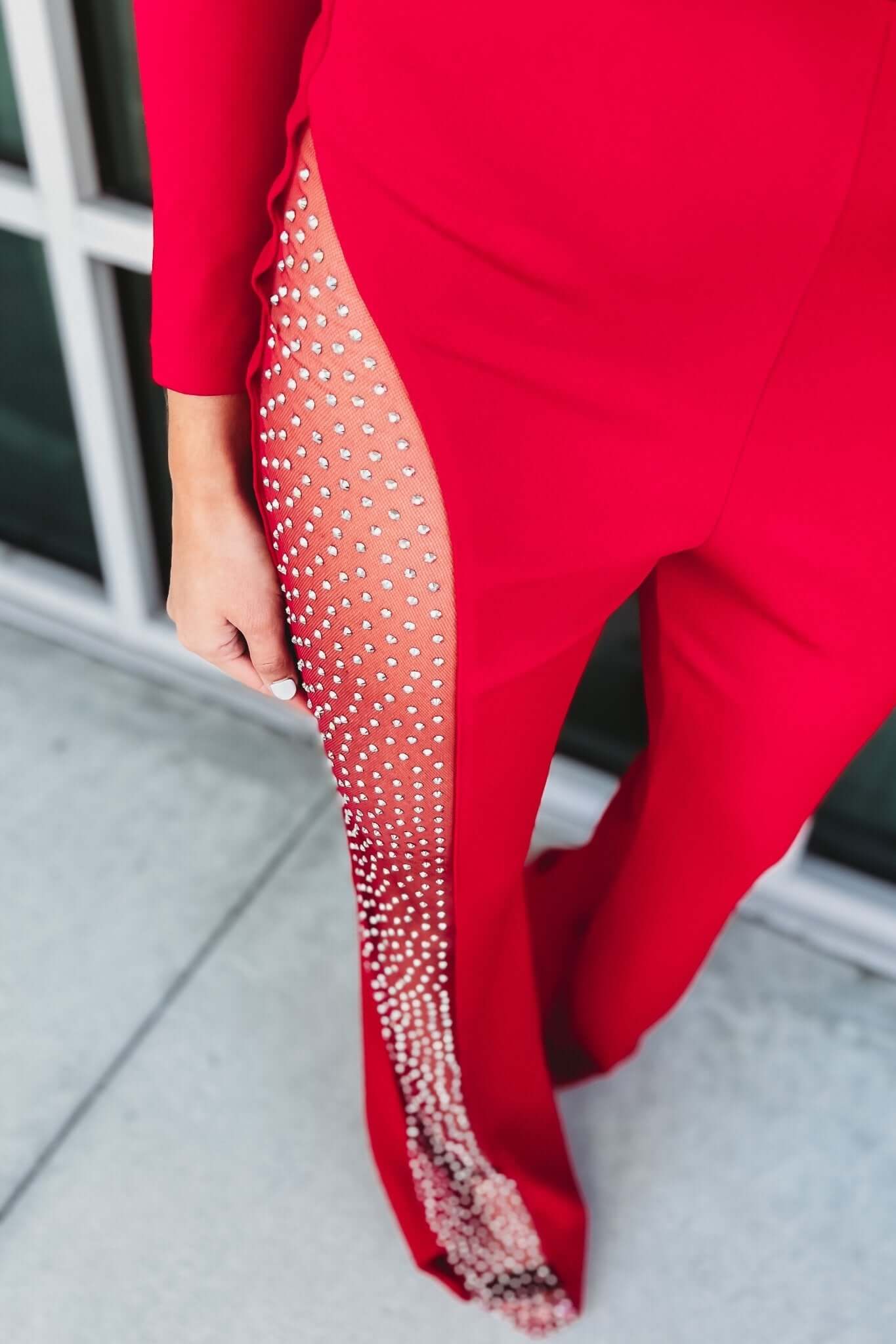 Zelorava | Asymmetrical Rhinestone Jumpsuit