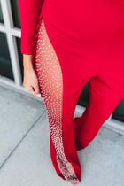 Zelorava | Asymmetrical Rhinestone Jumpsuit