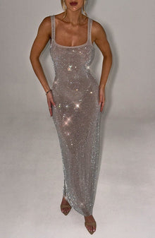 Aubrielle - Stunning Square Neck Bodycon Maxi Dress