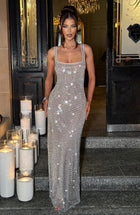 Aubrielle - Stunning Square Neck Bodycon Maxi Dress
