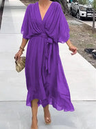 Aveline | Elegant Chiffon V-Neck Dress