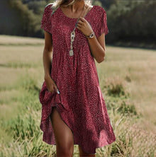 Rachel - Vintage Floral Boho V-Neck Dress