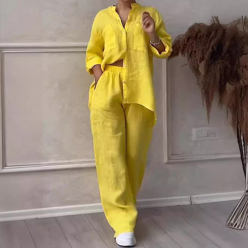 Isla | Button-Up Shirt and Pants Set