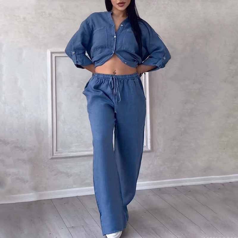 Isla | Button-Up Shirt and Pants Set
