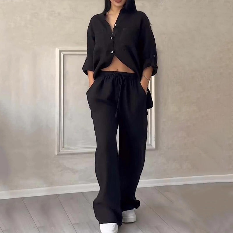 Isla | Button-Up Shirt and Pants Set