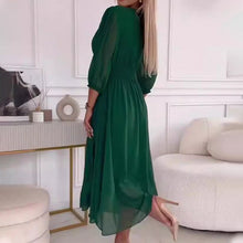 Nalia | Lightweight Chiffon Dress with V-Neck