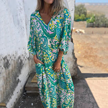 Maëlle | Maxi Bohemian Dress with Abstract Print