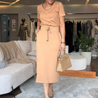Romy | Skirt and V-Neck Top Set