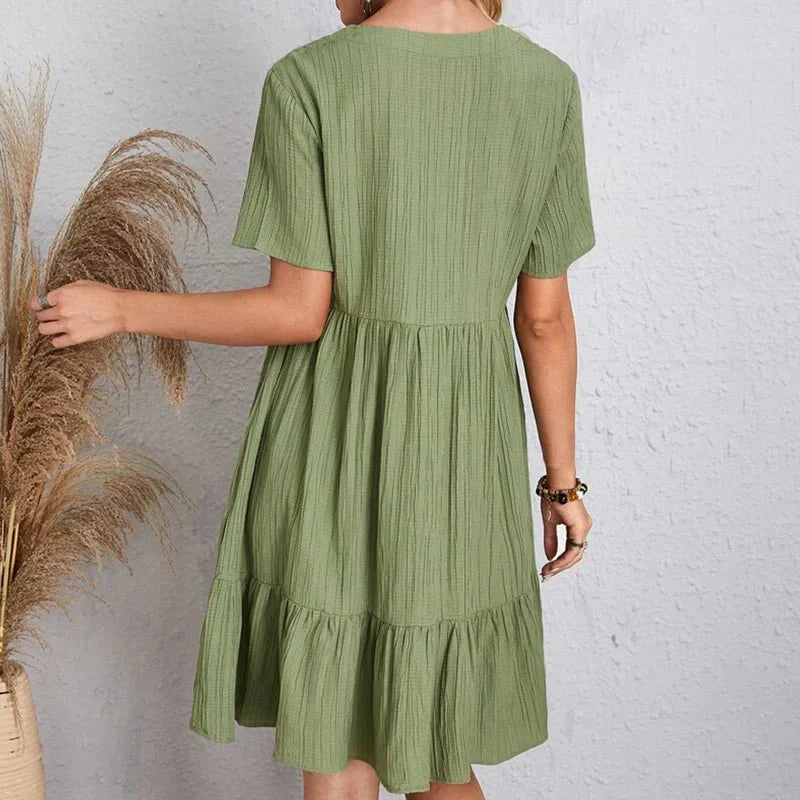 Elisa | Tummy-Control Retro V-Neck Dress