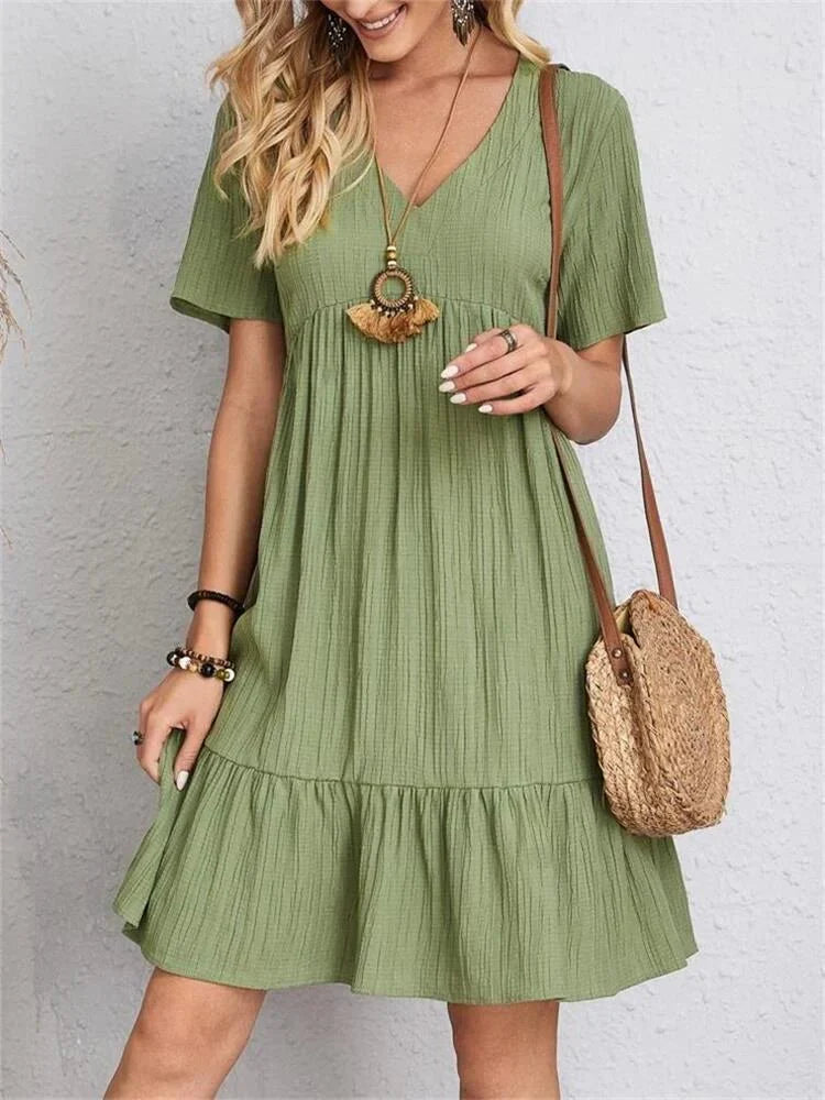 Elisa | Tummy-Control Retro V-Neck Dress