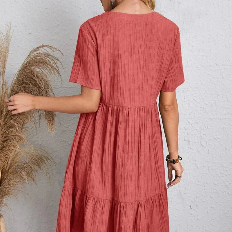 Elisa | Tummy-Control Retro V-Neck Dress