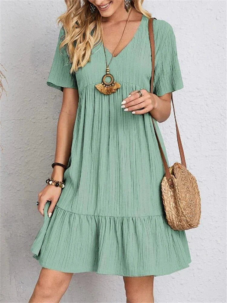 Elisa | Tummy-Control Retro V-Neck Dress