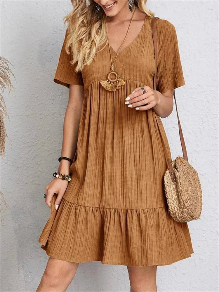 Elisa | Tummy-Control Retro V-Neck Dress