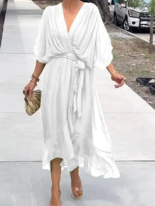 Aveline | Elegant Chiffon V-Neck Dress